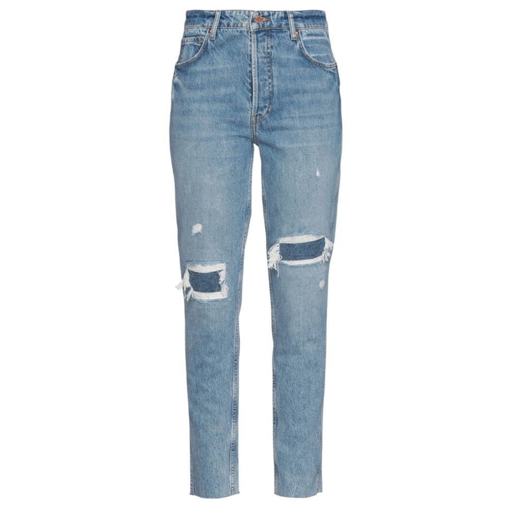 Anine Bing Women's Betty Distressed Blue Jeans size 26